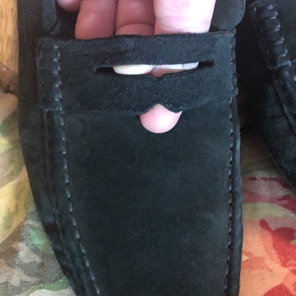 MORESCHI size 13 Driving Moc BLACK Suede LOGO Luxe Cozy SlipOn EasyWear Elevated main image 6